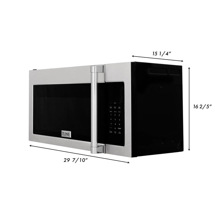 ZLINE Over Range Microwave Oven, Stainless Steel, MWO-OTR-H-30-SS