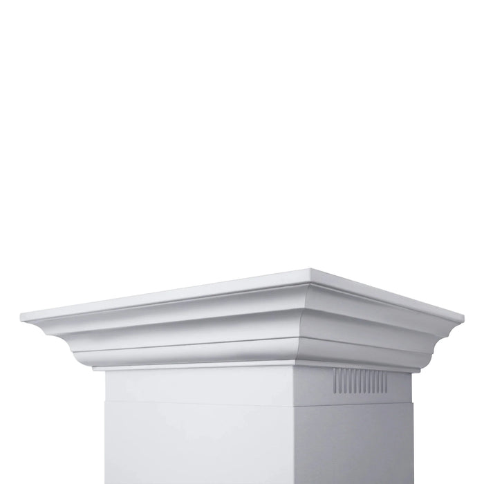 ZLINE Professional Convertible Vent Wall Mount Range Hood in Stainless Steel with Crown Molding 667CRN-42