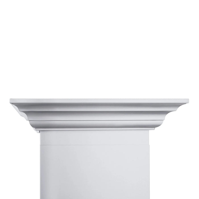 ZLINE Professional Convertible Vent Wall Mount Range Hood in Stainless Steel with Crown Molding 667CRN-42