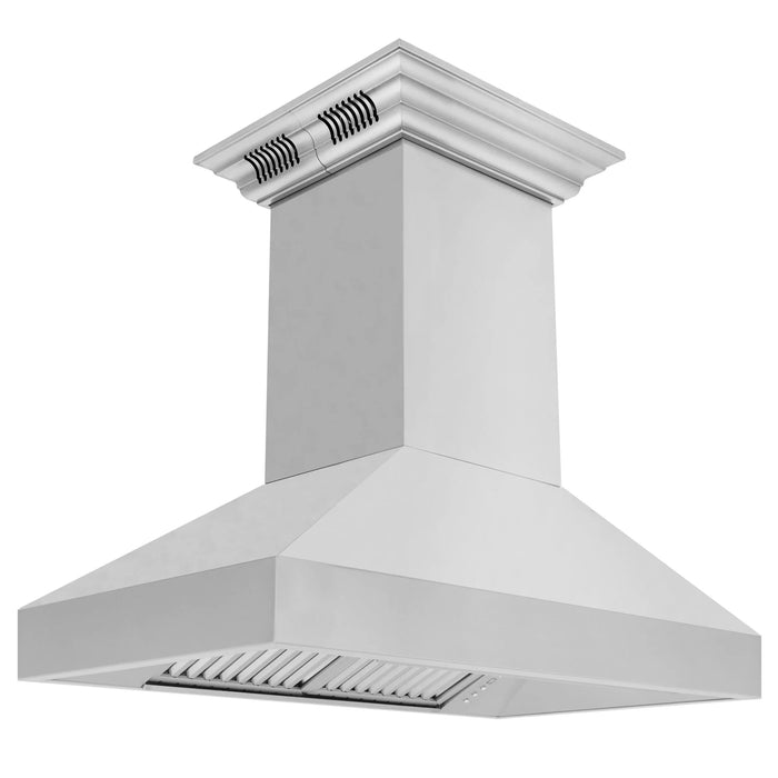 ZLINE Professional Island Mount Range Hood in Stainless Steel with Built-in CrownSound® Bluetooth Speakers 597iCRN-BT-36