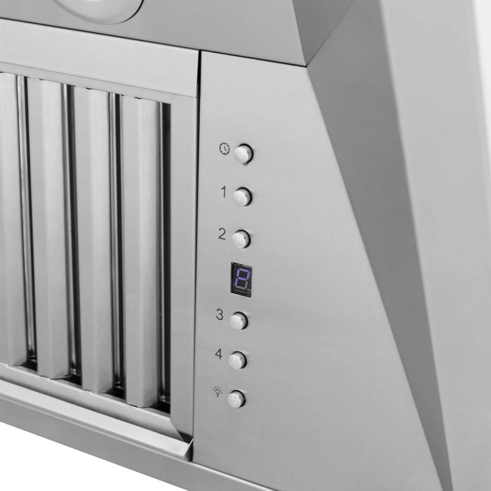 ZLINE Professional Island Mount Range Hood in Stainless Steel with Built-in CrownSound® Bluetooth Speakers 597iCRN-BT-36