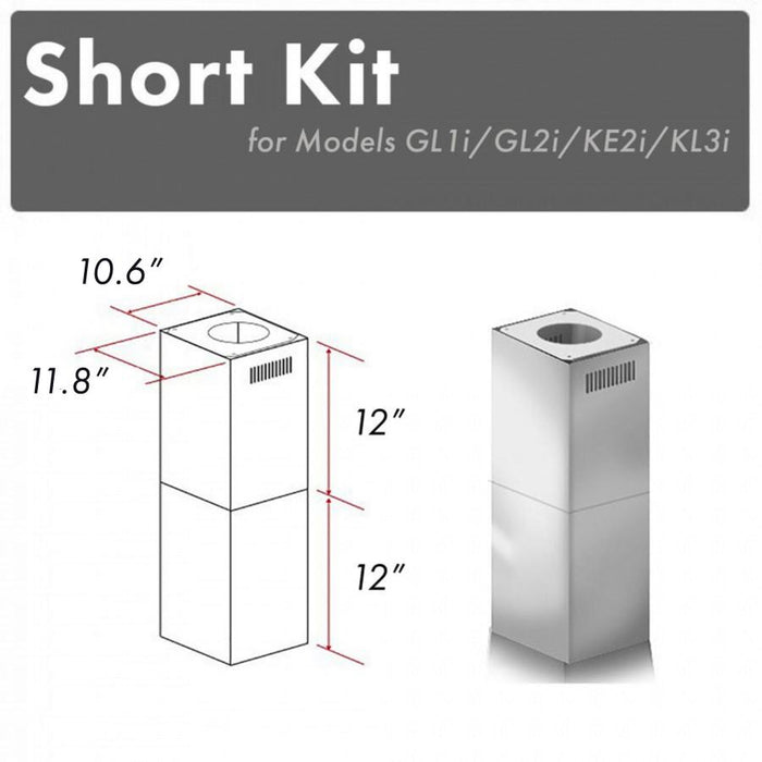 ZLINE Short Kit for Ceilings Under 8' ISLAND, SK-GL1i/GL2i/KE2i/KL3i