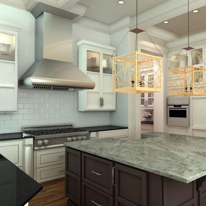 ZLINE 36" Remote Dual Blower Stainless Wall Range Hood, 587-RD-36