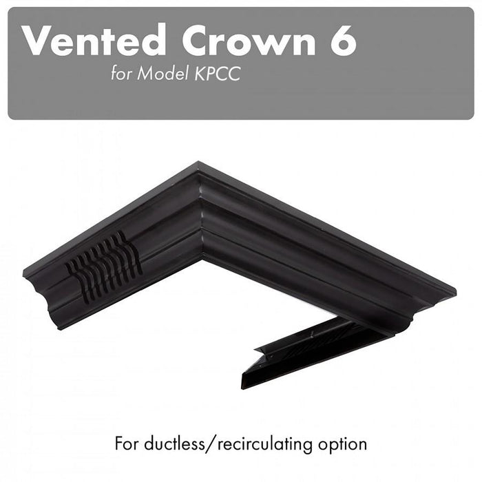 ZLINE Vented Crown Molding Profile 6 for Wall Mount Range Hood, CM6V-KPCC