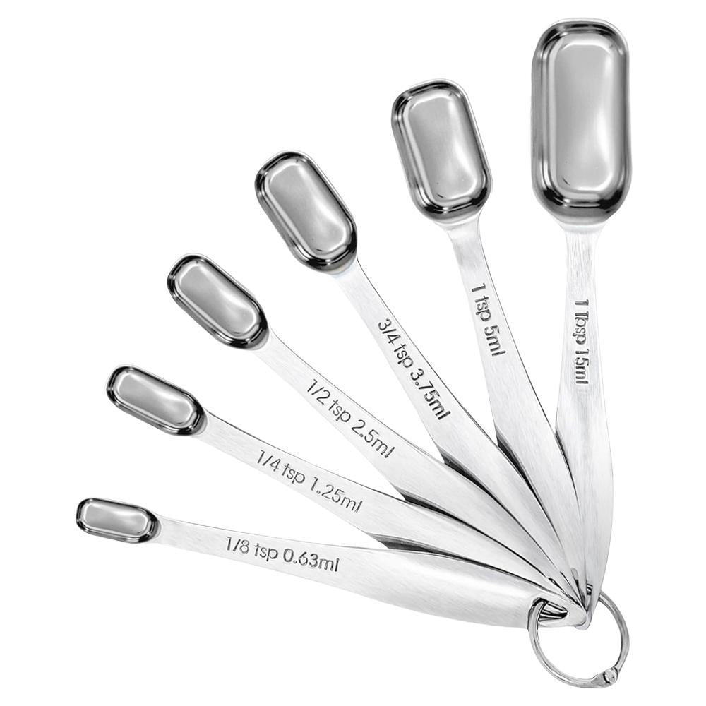 Zulay Kitchen - Stainless Steel Rectangular Measuring Spoons ...